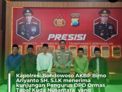 Ormas TKN DPD Jatim Silaturahmi dengan Kapolres Bondowoso