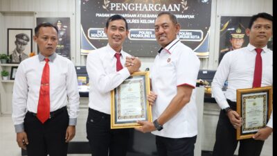 Satresnarkoba Polres Probolinggo Kota  Menerima Penghargaan dari Ditresnarkoba Polda Jatim
